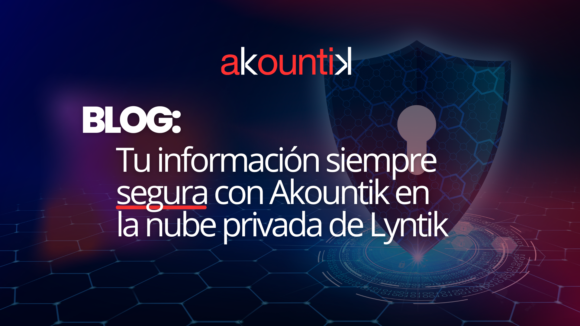 Tu información siempre segura con Akountik en la nube privada de Lyntik